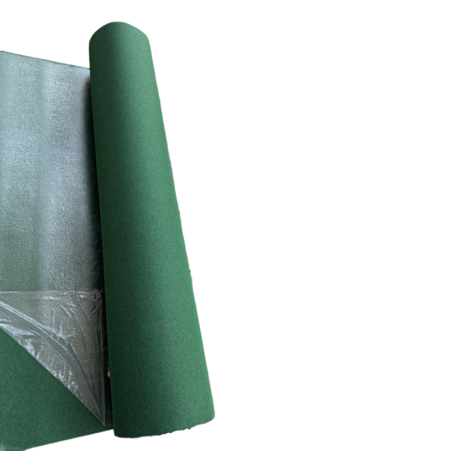Tapis Vert foncé 3/50m avec film Réf 20